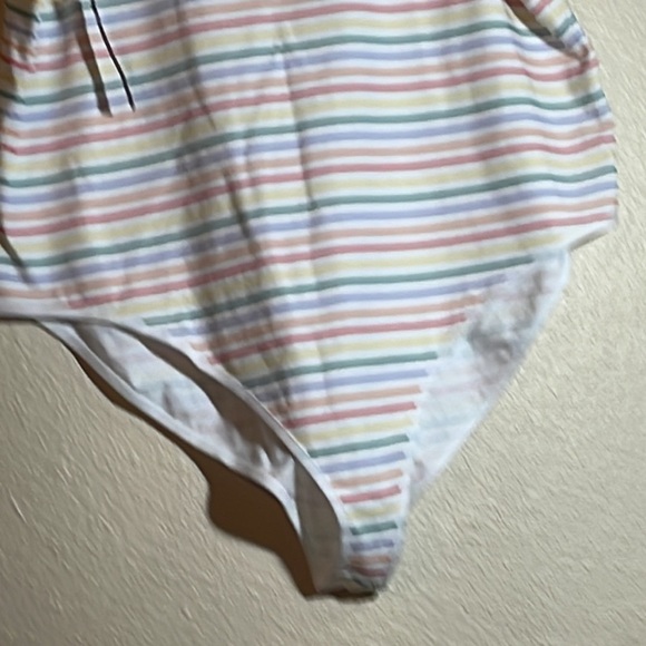 NWT Nike Retro Femme Thin Stripe Rainbow Bodysuit Size 3X - Picture 3 of 9